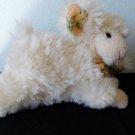 Plush & Sherpa STUFFED  LAMB Eggshell & Apricot  by Chosun 11 x 7 inches VGC