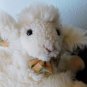 Plush & Sherpa STUFFED LAMB Eggshell & Apricot by Chosun 11 x 7 inches VGC