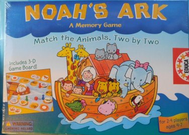 NOAH"S ARK MEMORY GAME Match the Animals, Two by Two Educa NRFB NEW