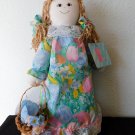 Lil Gal 14"  DOORSTOP Tulip Flowered Dress w/ Basket of Flowers  NEW