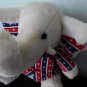 PATRIOTIC ELEPHANT...Red, White, Blue Jacket Kuddle Me Toys  16"  sitting NRFB's