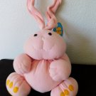 Plump Plush 14" BUNNY RABBIT ButtonEeyes Squiggly Ears  Good Stuff tag  VGC