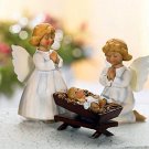 PRECIOUS ANGEL NATIVITY BABY JESUS FIGURINES 3pc. SET MIB