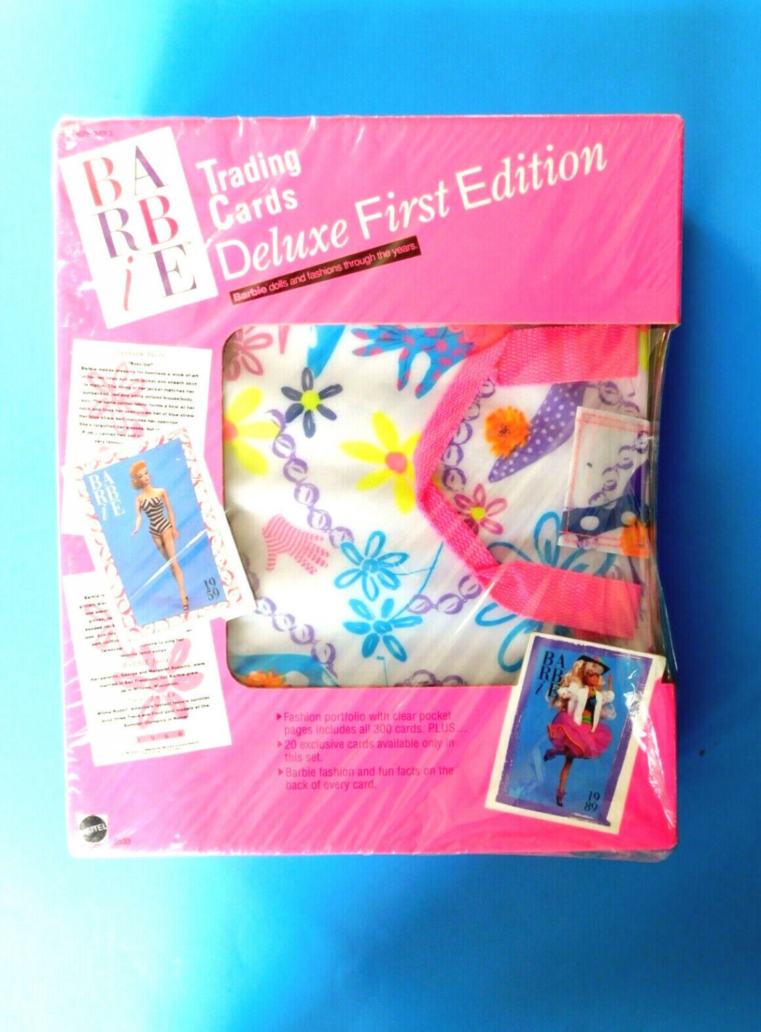 1990 BARBIE TRADING CARDS DELUXE FIRST ED 300 Cards + Fashion Portfolio NRFB NEW