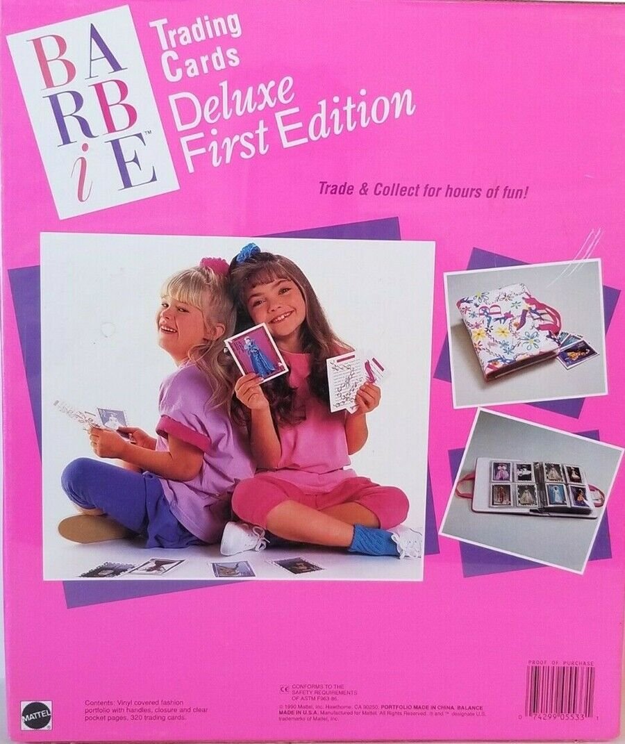 1990 BARBIE TRADING CARDS DELUXE FIRST ED 300 Cards + Fashion Portfolio NRFB NEW