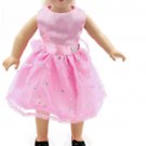 Fits CHATTY CATHY AMERICAN GIRL &most 17"-19" Dolls PINK SILVER  GOWN Dress  NEW