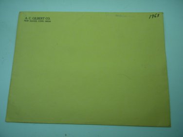 1960's A.C. Gilbert Catalog Mailing Envelope   Original