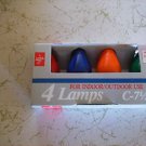 Vintage C-7 1/2 Christmas Light Lamps - Indoor/Outdoor - Box of 4 - NOS