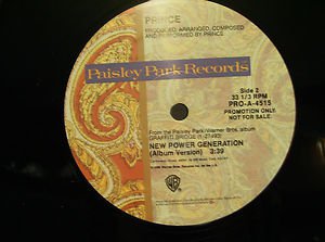 PRINCE - New Power Generation - 12" Single - MasterDisk PROMO - Rare