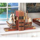 D1297 SAILING SCHOONER BOOKENDS