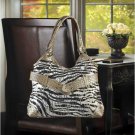 #14238 Zebra Print Sequin Bag