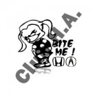 Bit me sticker