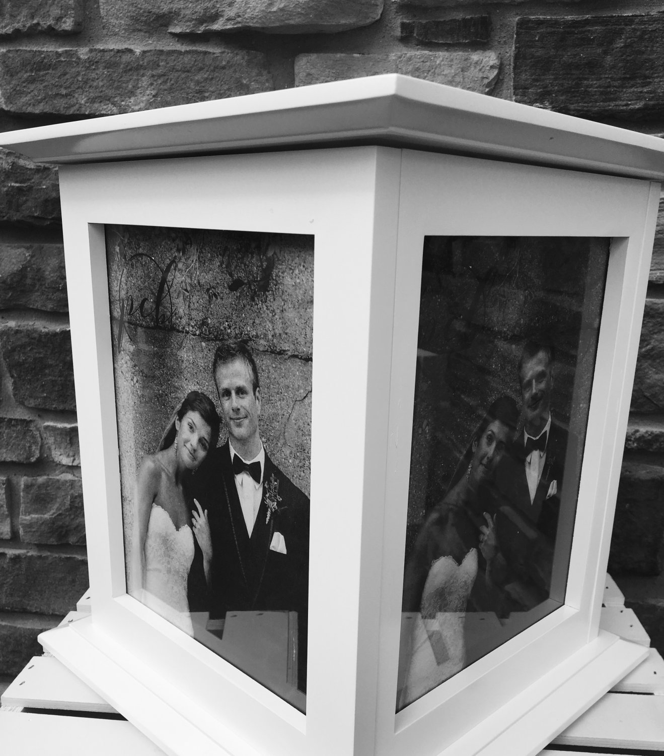 White 8 x 10 Picture Frame Wedding Card Box