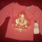 NWT $42 Juicy Couture Infant Baby Girl pink Long Sleeve Shirt (3-6 Months)