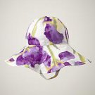NWT $20 Baby Gap Infant Girl's Chin Strap Flower Sunhat (0-6 Months)