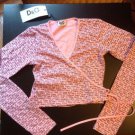 NWT Dolce & Gabbana Junior Pink Wrap Sweater Dance Warmer (size XL) 64-67 Inches