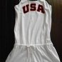 NWT $50 Ralph Lauren Girls Olympic Team USA White Romper (Size 6)