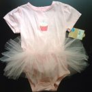 NWT Carter's Girl's Birthday Tulle Cupcake Shirt With Tutu (24 Months, 2T)