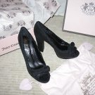 NIB $240 JUICY COUTURE "Fresia" Suede Peep-Toe Pump