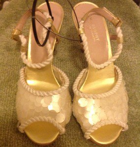 Philosophy Di Alberta Ferretti White Leather Shoes Heels (size 37)