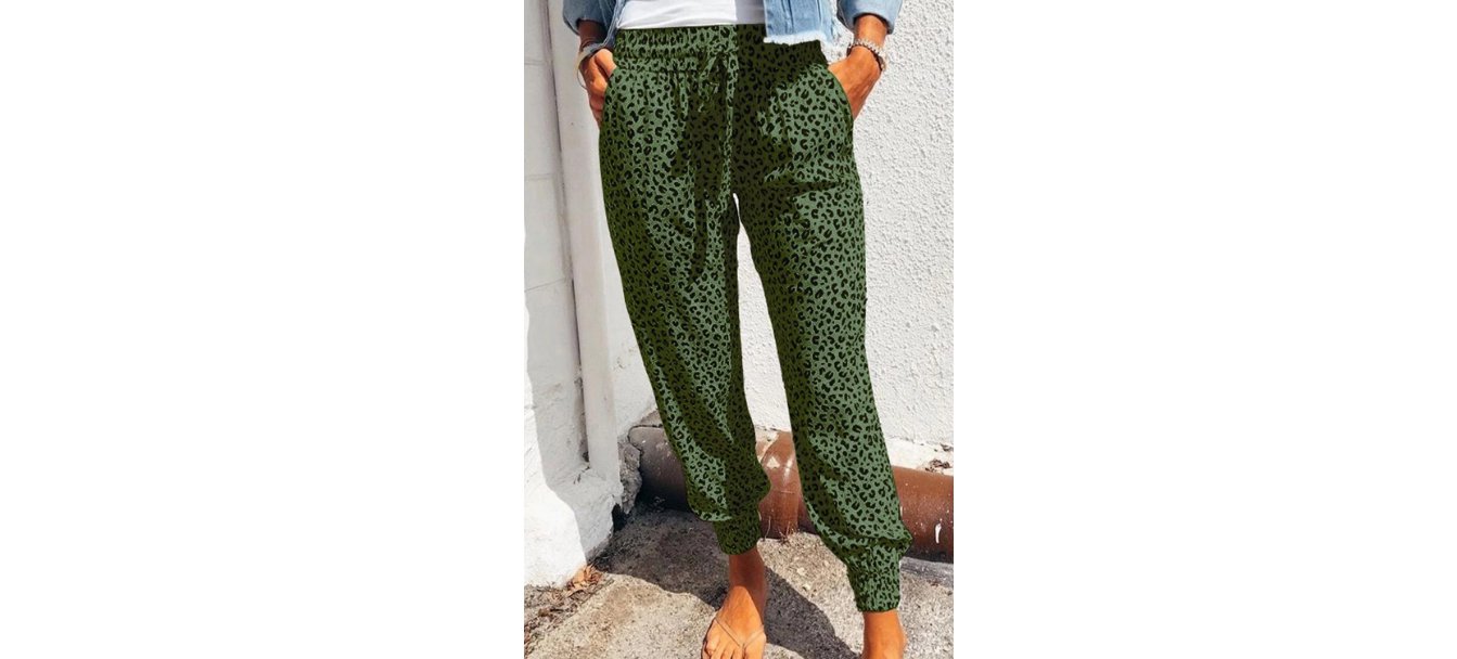 breezy leopard joggers