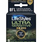 Lifestyles Ultra Sensitive Bravo - Pack of 3 PM0304-04