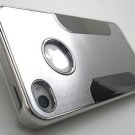 New Silver Luxury Brushed Metal Aluminum Chrome Hard Case For iPhone 4 4s 4 s