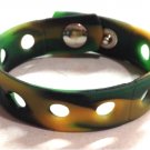 Camouflage Silicone Wristband Bracelets Holds Charms 7" or 8"