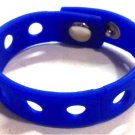 Dark Blue Silicone Wristband Bracelets Holds Charms 7" or 8"