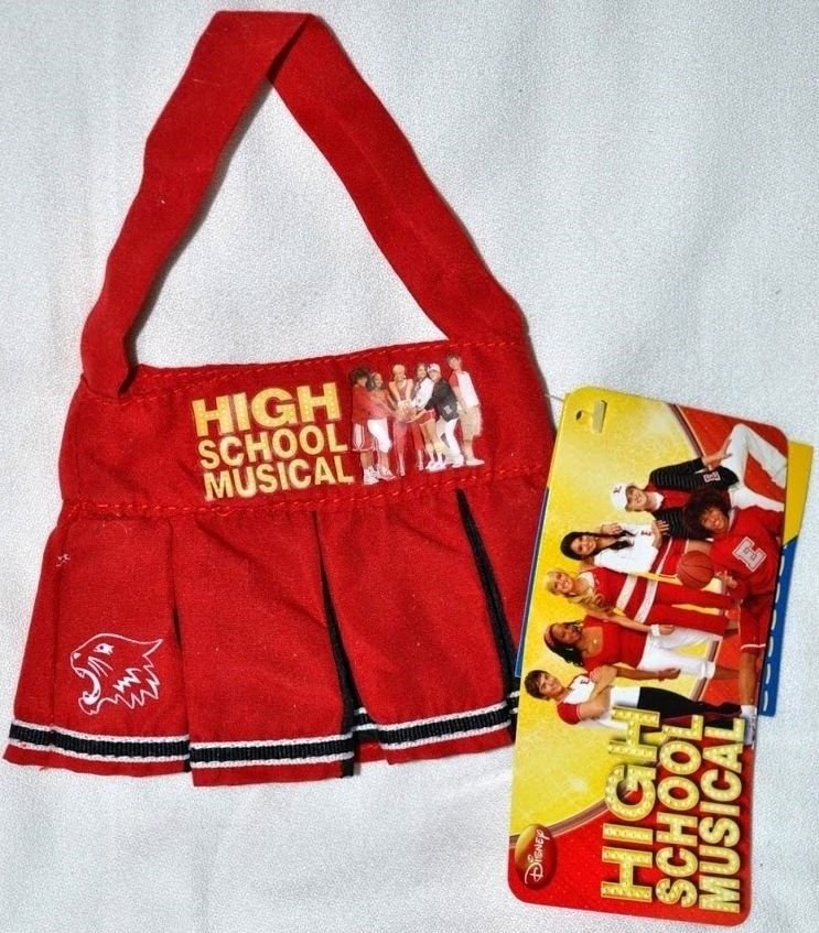 Build a Bear Disney High School Musican Red Cheerleader Skirt Purse for Bears