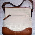 Coach Jacquard Signature Minsg Soft Sand/Tan Duffle Handbag F10944