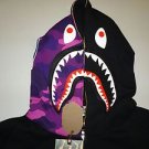 bape shark hoody sleeve camo black/purple #2 XXL