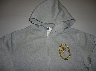 bape side rope face gray hoody sale!! L