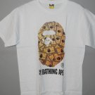bape bapemania card in big face gold tee XL