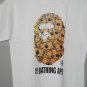 bape bapemania card in big face gold tee L