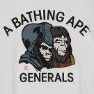 bape generals white tee L