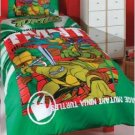 Twin Single Duvet Cover Set Ninja Turtles %100 Cotton