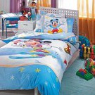 Licensed Twin Single Duvet Cover Set Mickey Slalom%100 Cotton (Worlwide Shipping)