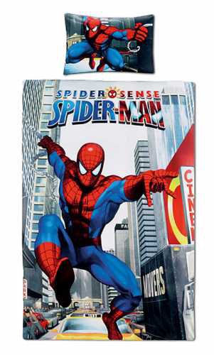 Licensed Twin Single Duvet Cover + Pillow Case Spider Sense 1 %100 Cotton (Worlwide Shipping)
