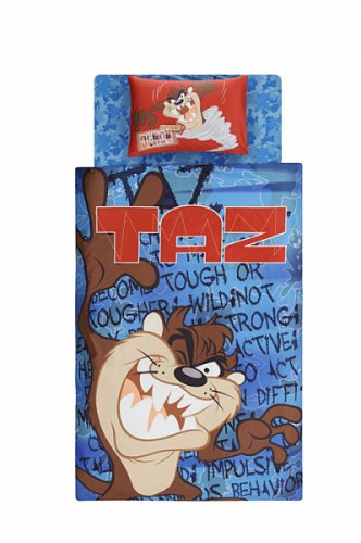 Licensed Twin Single Duvet Cover Set Looney Tunes Tazmania (Worlwide Shipping)