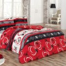 High Quality Twin Single Duvet Cover Set KAREN KIRMIZI (Worlwide Shipping)