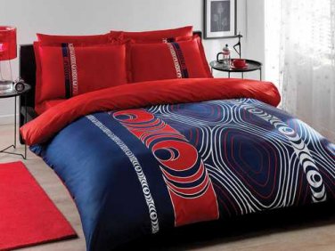High Quality Twin Single Duvet Cover Set Margon Lacivert(Worldwide Shipping)