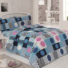 High Quality Double Queen / Full Duvet Cover Set FLAY TURKUAZ (Worldwide Shipping)