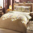 High Quality Double Queen / Full Duvet Cover Set DESTİNA SARI(Worldwide Shipping)
