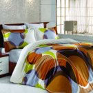 High Quality Double Queen / Full Satin Duvet Cover Set DEKOR KAHVE(Worldwide Shipping)