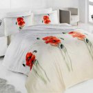 High Quality Double Queen / Full Satin Duvet Cover Set GELİNCİK KREM(Worldwide Shipping)