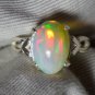 Solid Opal Ring 2.80 Carat Appraised at $450.00 Certified Natural Opal