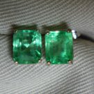 High End 2.87 Carat Emerald Stud Earrings Appraised at $1,650.00