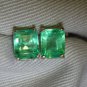 High End 2.87 Carat Emerald Stud Earrings Appraised at $1,650.00