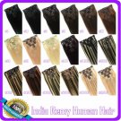 18"  INDIAN CLIP in Hair Extensions REMY 7pcs-80g/set